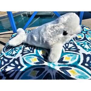 2022 SeaWorld San Diego White Whale Stuffed Plush Toy 9'' Soft & Cute